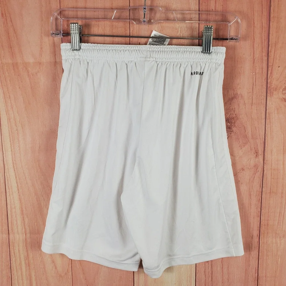 Adidas Squadra 21 Mens Football Shorts XS White Black Drawstring Waist Pull On